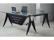 Glass Executive Desk CG-BLBT-07
