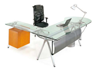 Glass Executive Desk CG-BLBT-18