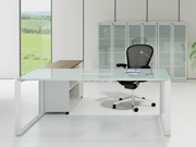 Glass Executive DeskCG-MS02DK1_Office Furniture_Glass Executive Desk_Office Desk